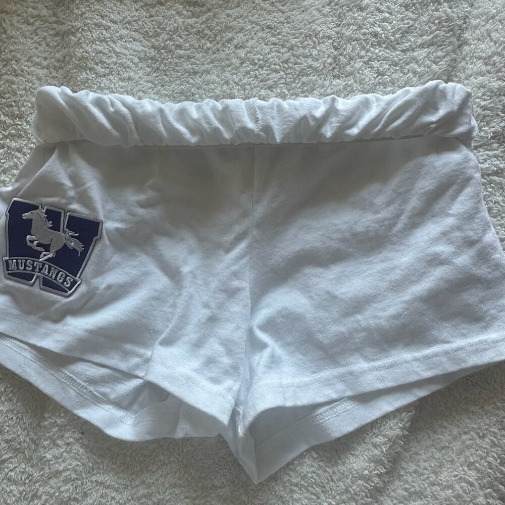 White custom Western soffee shorts